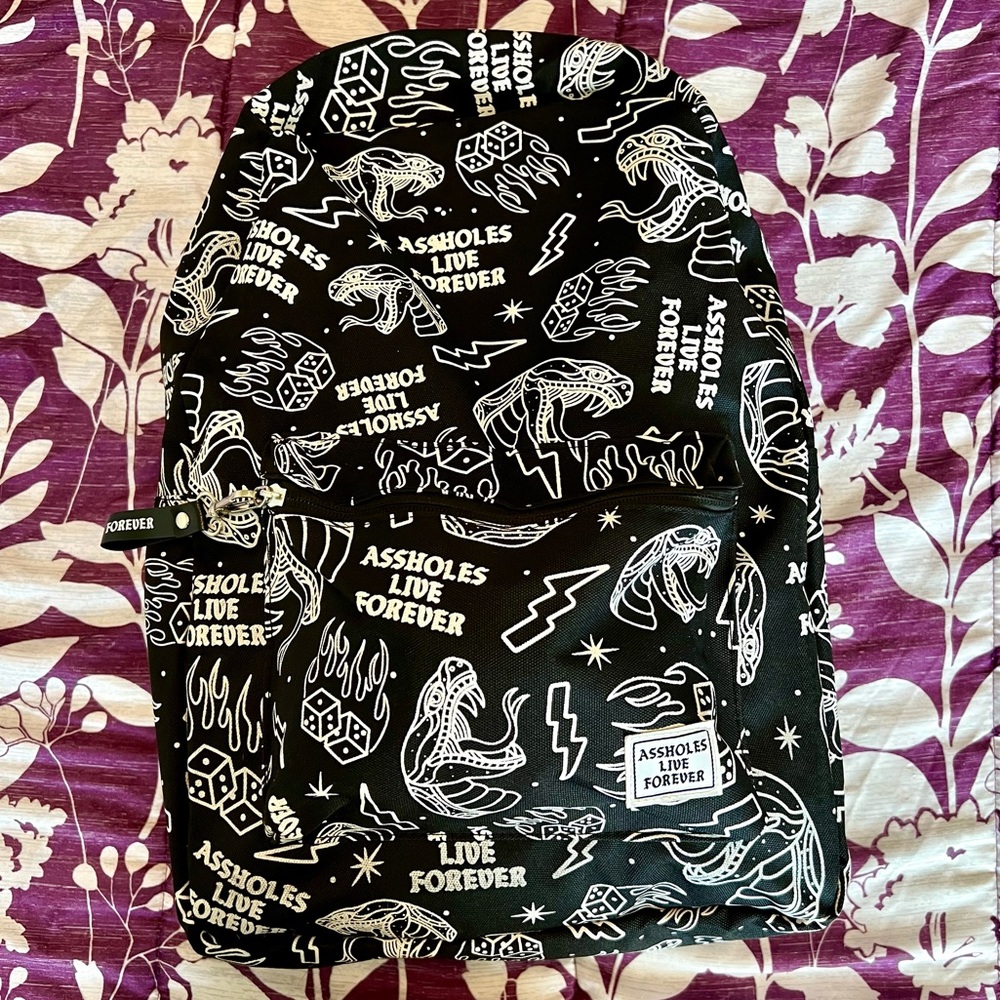 Ass Holes Live Forever Backpack